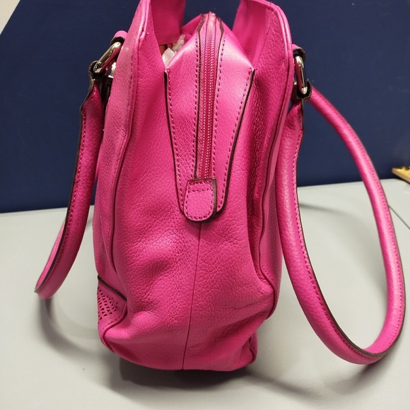 Vintage Tignanello Shoulder Bag‎ Women's Pink Solid Pebbled Lined Double Handle - Picture 11 of 16